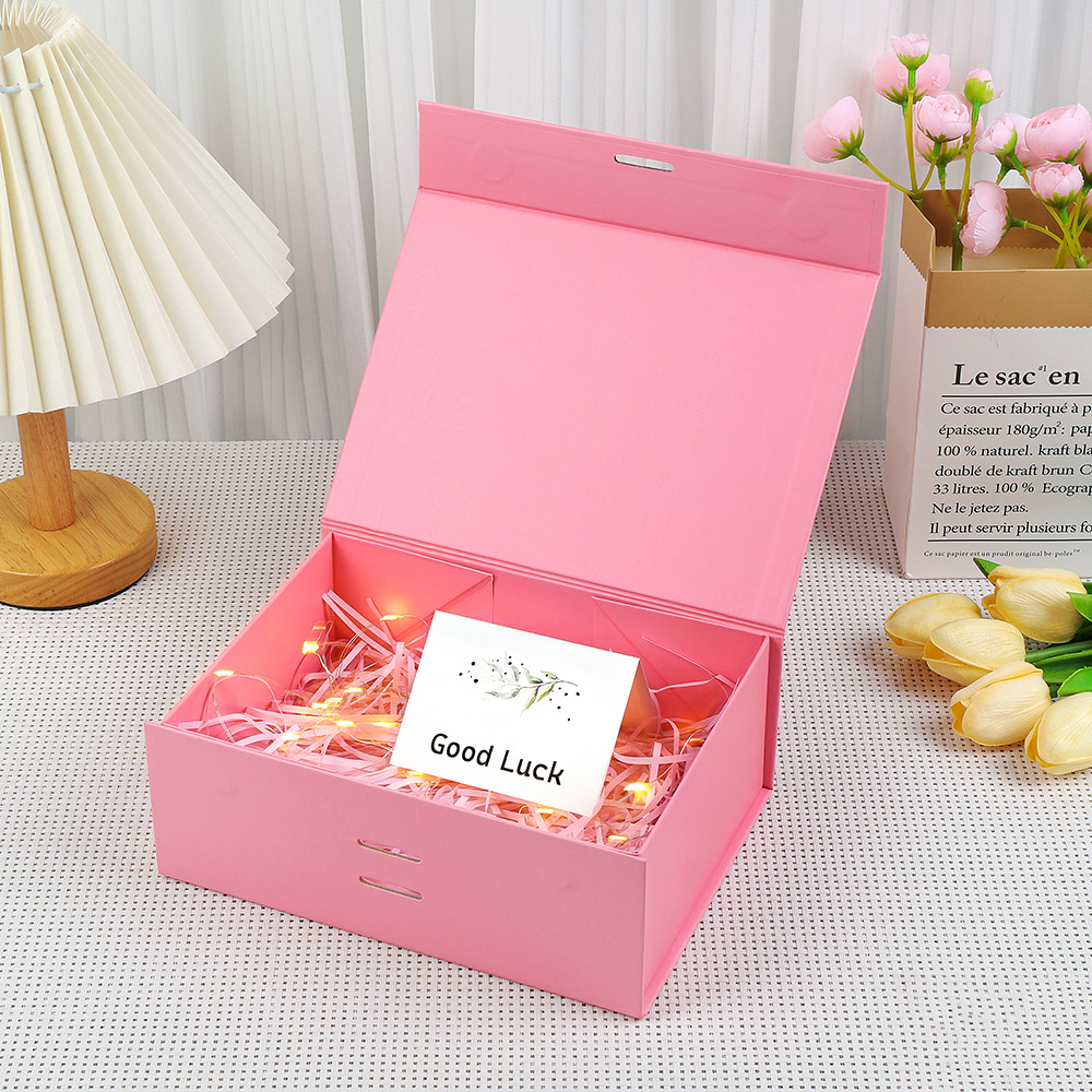 现货批发一片式折叠礼品盒蝴蝶结磁吸送礼盒源头厂家