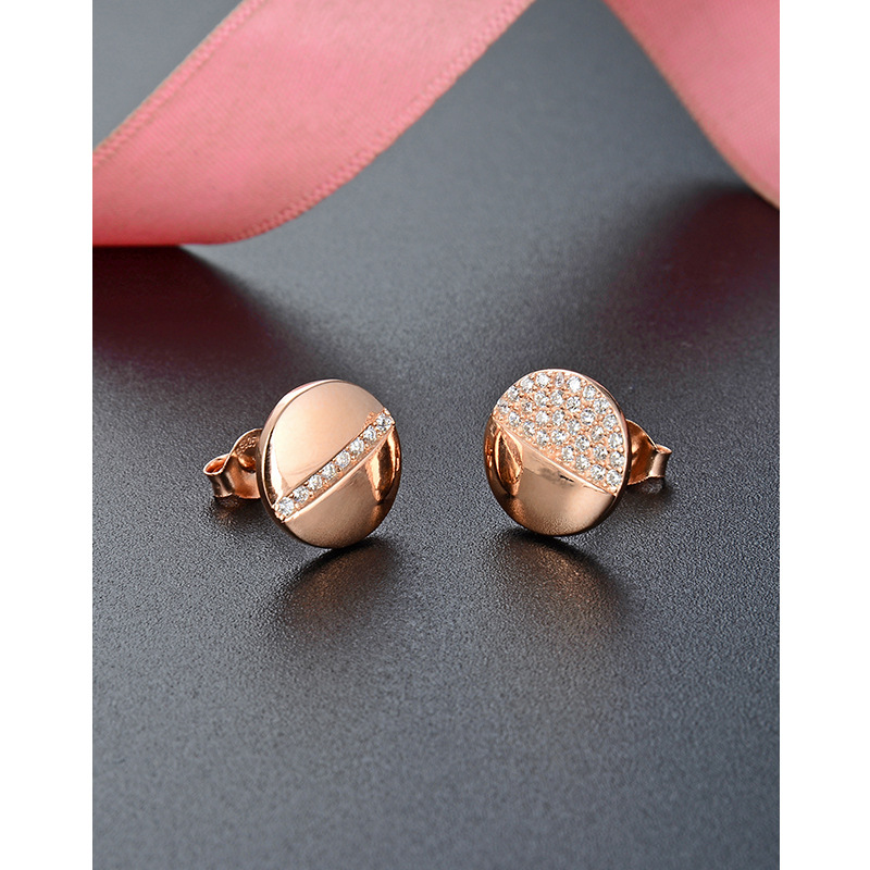 Pendientes transfronterizos pendientes redondos de diamantes pendientes de plata esterlina 925 diseño de nicho pendientes de temperamento irregular de alto grado joyería de plata