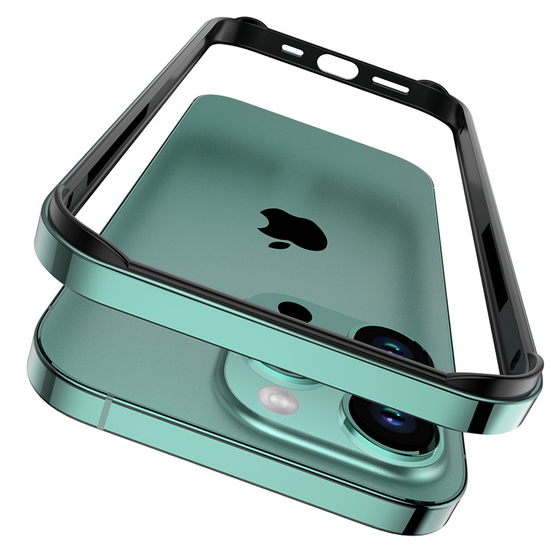 iPhone16promax対応 シリコンメタルフレーム 四隅保護 耐衝撃ケース Apple17対応 15対応|undefined