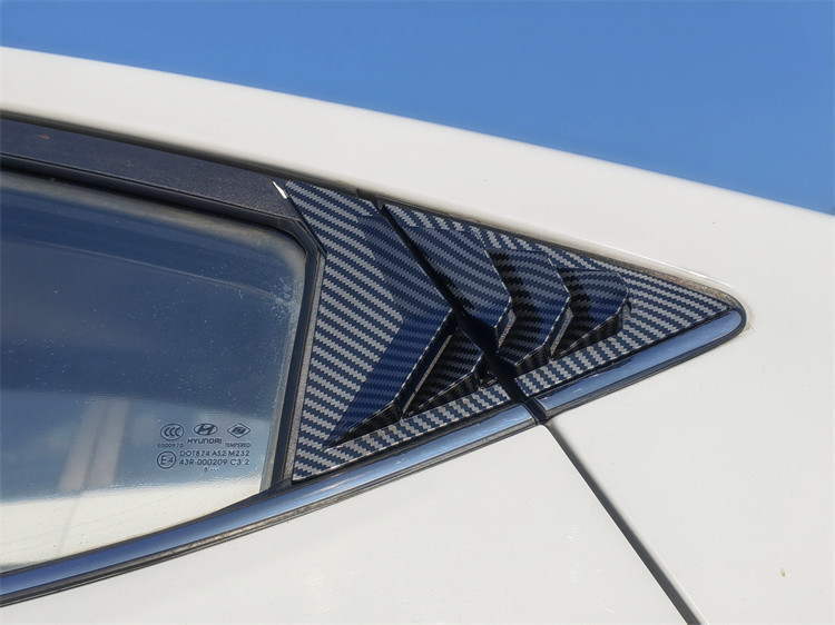Suitable for Hyundai Langdong Rear Triangular Window Blinds Carbon Fiber Modified Exterior Car Decoration Parts Mustang Style Door