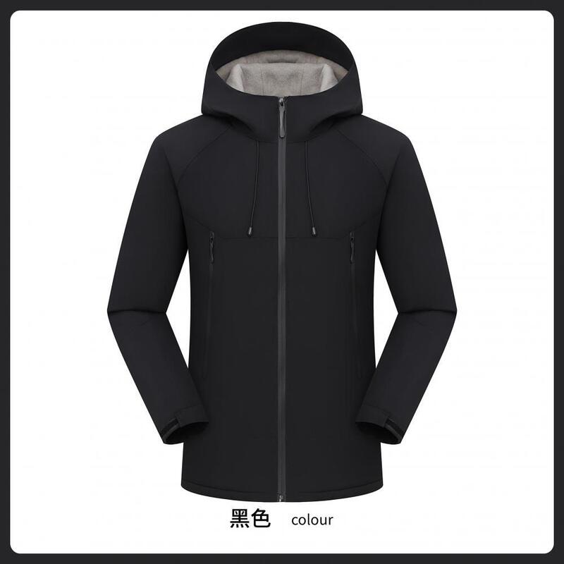 爆款加绒加厚冲锋衣定制logo外套软壳工作服冲锋衣登山服印字刺绣|undefined