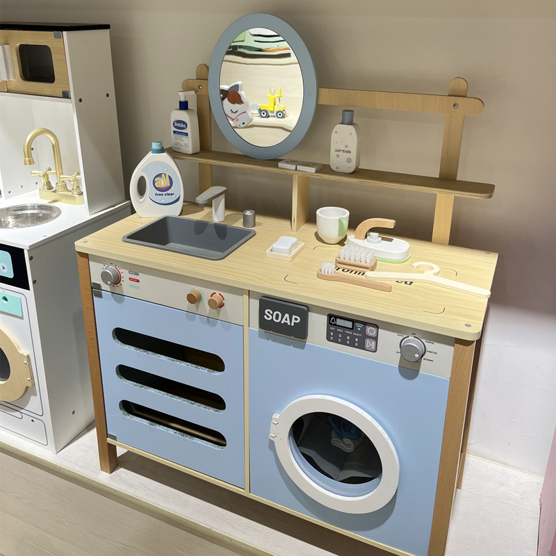 Washbasin Girl Princess Kidsren's Cleaning Dressing Table Play House Artificial Birthday Gift 3-7 Years Old Toys