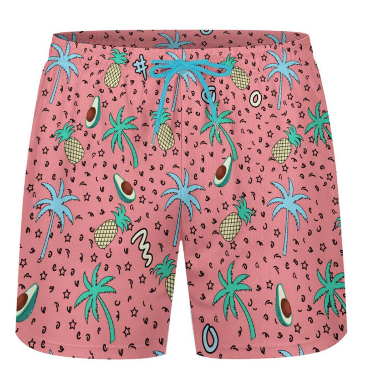 Cross-Border Foreign Trade New Style Animal Micro-Elastic Printed Pattern Summer Quick-Drying Men's Shorts Beach Pants