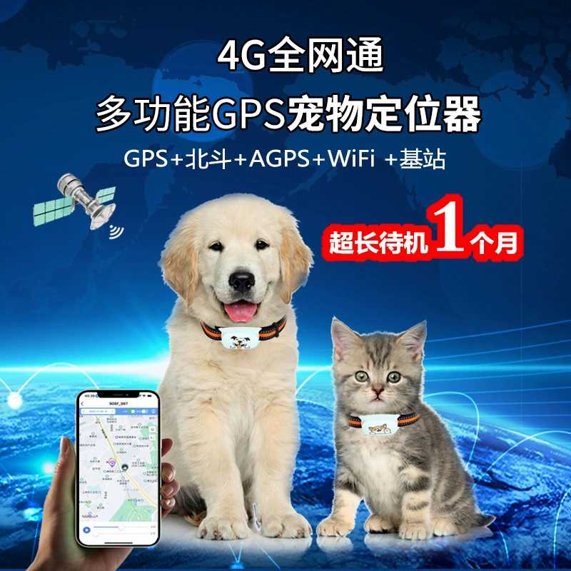 Умный GPS-локатор для домашних животных против потери 4G локатор большой собаки-ретривер водонепроницаемый ошейник локатор