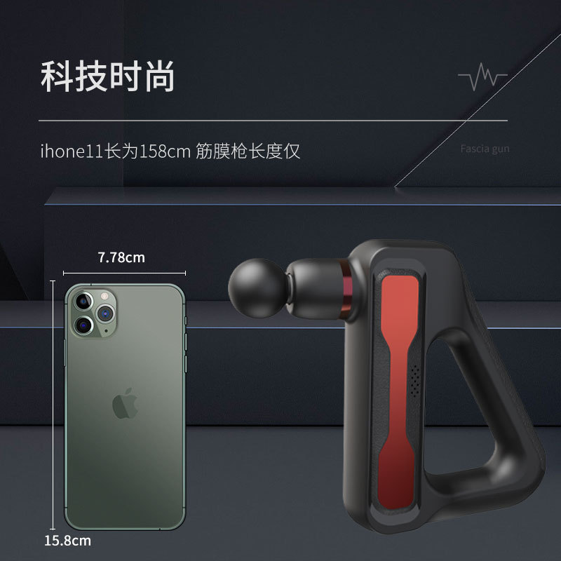 Pistola de masaje triangular transfronteriza de alta gama para terapia de relajación muscular y ejercicio físico, masajeador de cuello con vibración.