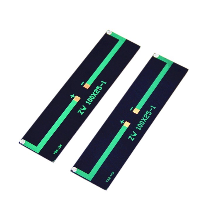 余姚志旺2V环氧树脂太阳能小板100*25光伏组件0.33W导航仪用0.17A