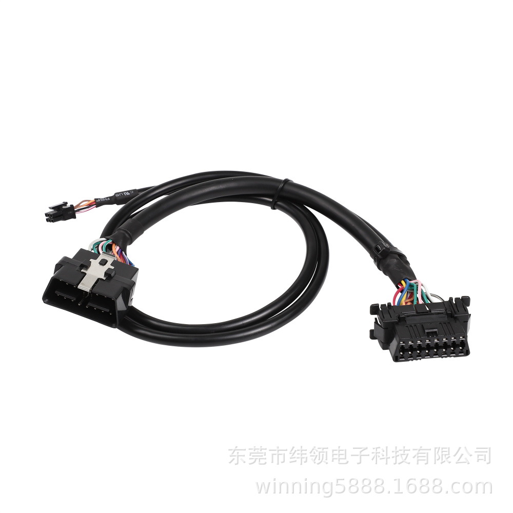 带本田连接器OBD  OBD2分离器Y的16针阳螺纹至6P的2针阴螺纹电缆