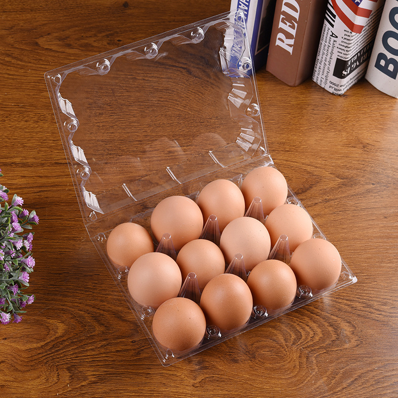 加厚塑料12枚装鸡蛋托透明吸塑包装盒底托 3*4格 Pet包装盒可定制