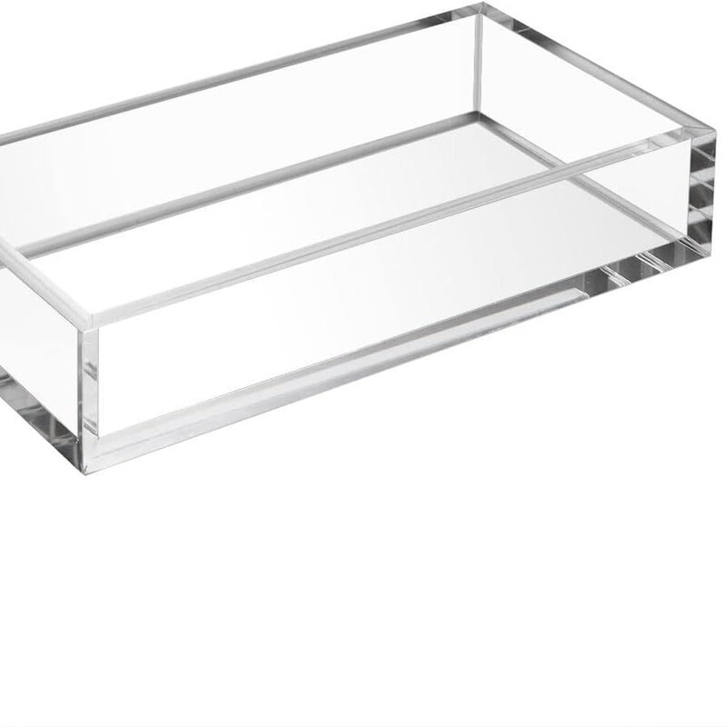 Acrylic guest towel napkin holder, transparent paper towel tray for bathroom kitchen, modern buffet Acrylic guest towel napkin holder, transparent paper towel tray for bathroom kitchen, modern buffet