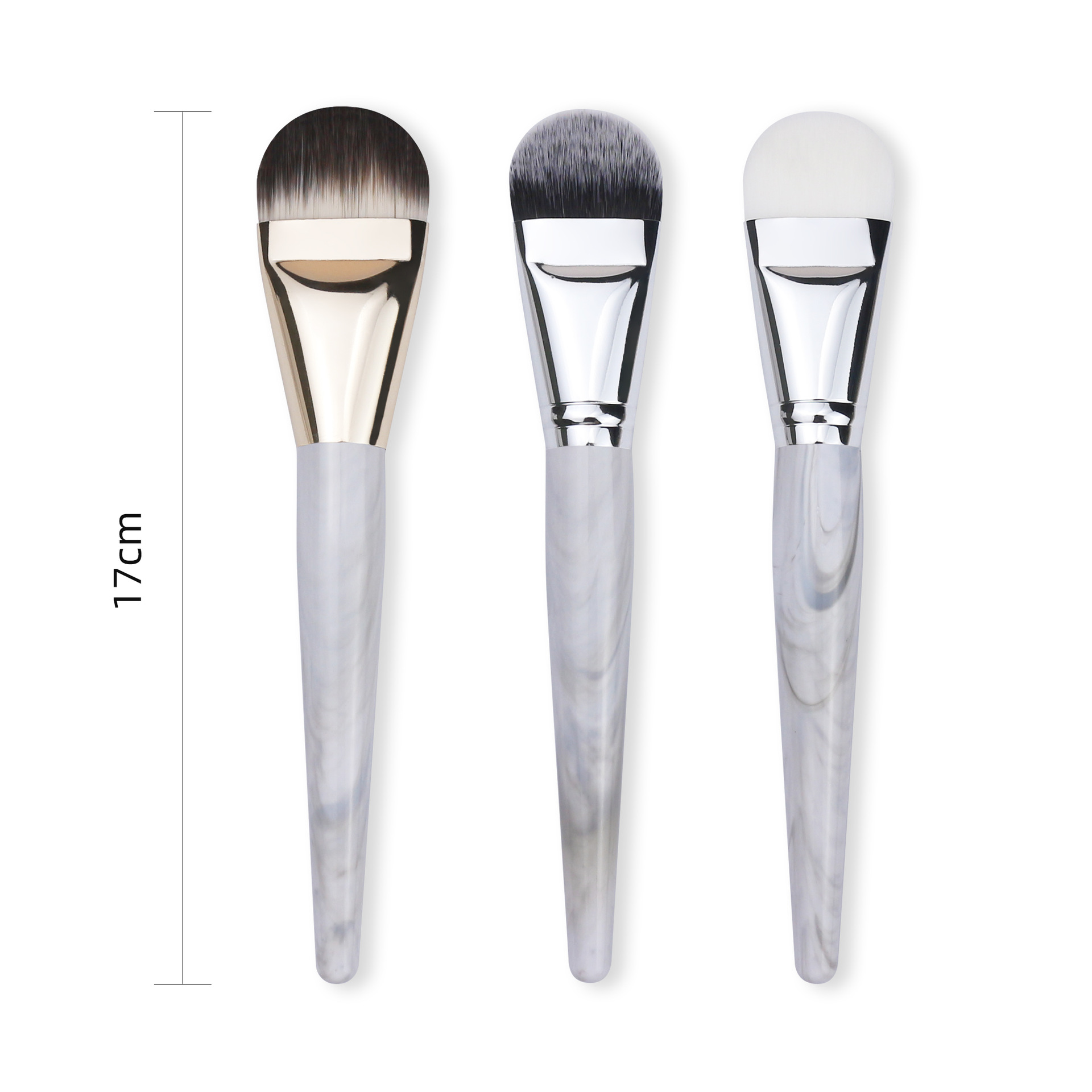 Cepillo de maquillaje multifuncional ultra delgado ensanchado sin marcas blanqueador no comer cepillo de base tipo lengua de polvo grande cepillo de máscara de pelo suave