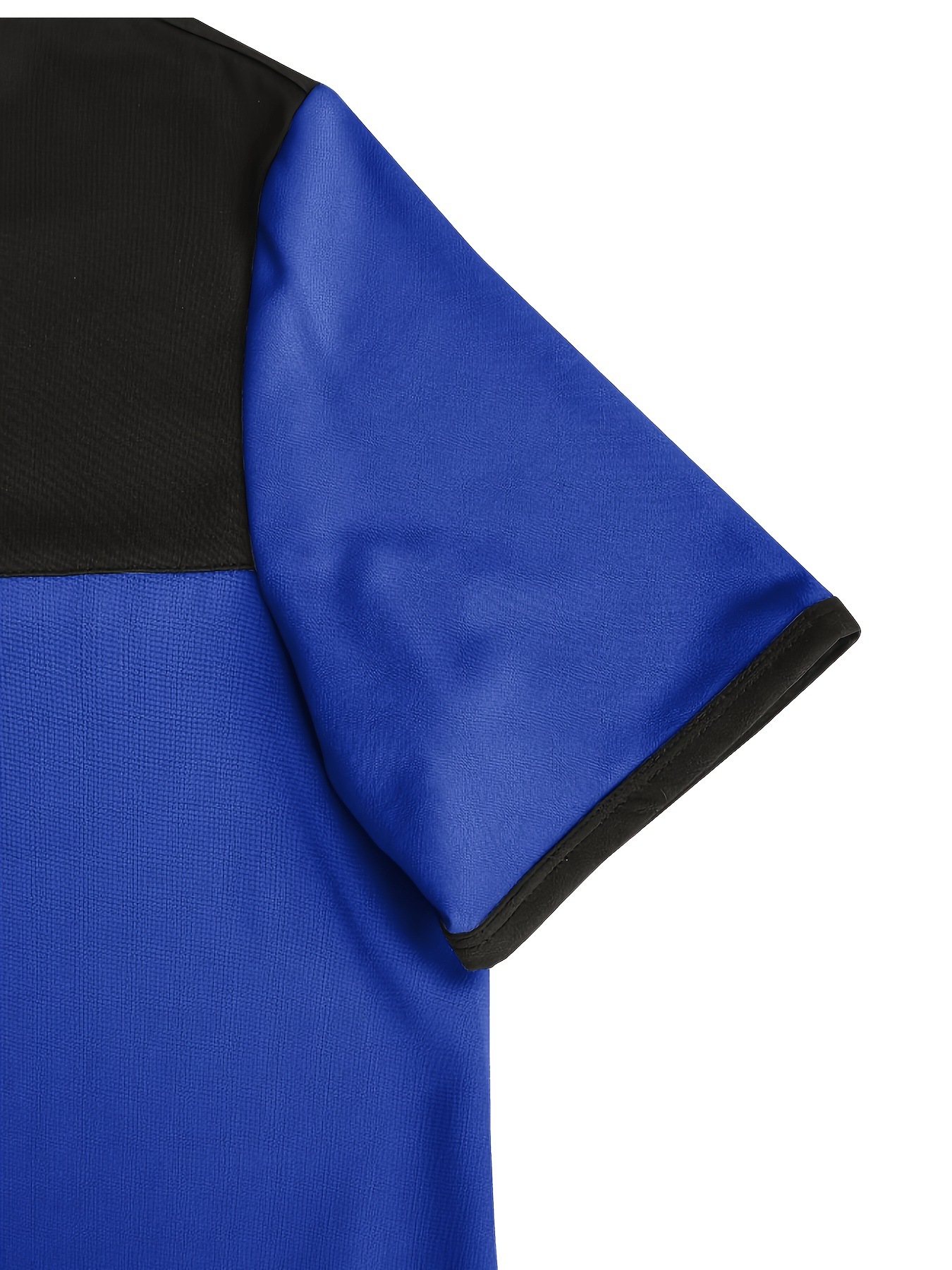 Men's Color Block Sports Suit American Style Casual Set Summer Short Sleeve Shorts For Men_viptrois.com