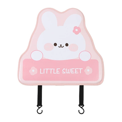 Seat Back Anti-Kick Pad Cartoon: Chair back anti-kick pad - three-dimensional-anti-kick-pad-tulip-rabbit