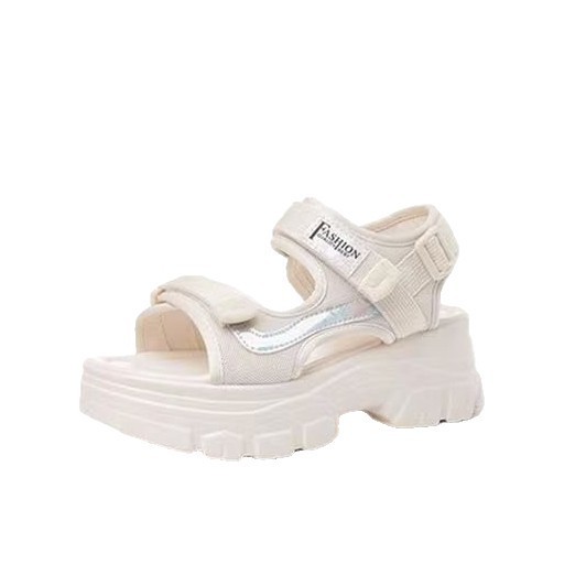 Modas deportivas de explosión sandalias romanas para mujeres 2026 verano nuevo estilo anti-deslizante con una sola gruesa y cómoda zapatos de playa para mujeres
