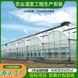 简易农业薄膜花卉蔬菜种植大棚可配遮阳网骨架连栋智能温室大棚