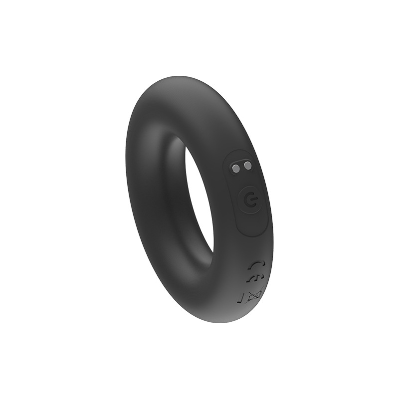 Dual-Motor Vibrating Silicone Cock Ring, Button-Control Delay Ring for Men — detail image 13