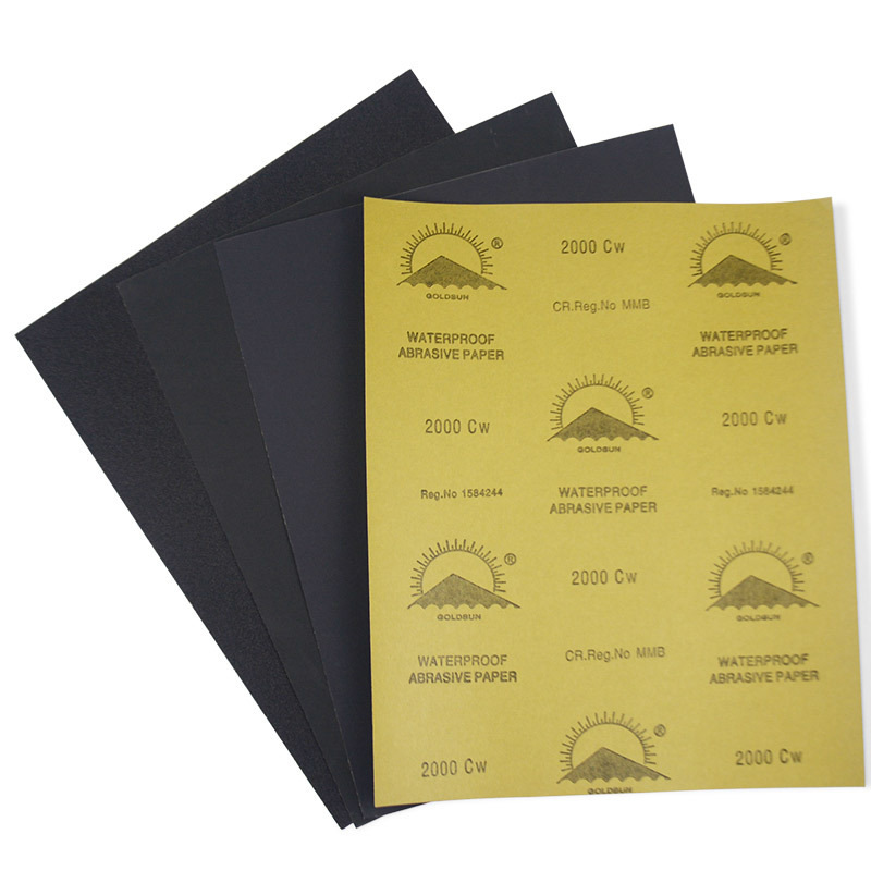 厂家批发金太阳水砂纸黑碳化硅水砂漆面底漆抛光修复打磨专用