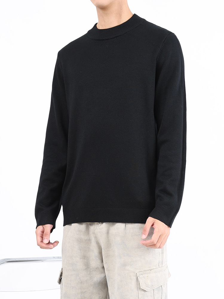 Otoño y invierno ropa de hombre coreana con cuello de media altura calentamiento camiseta suéter de hombre camiseta de punto casual de hombre chaqueta de hombre