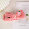 Flannel strawberry with bow, hairgrip, brand cute headband, South Korea, new collection