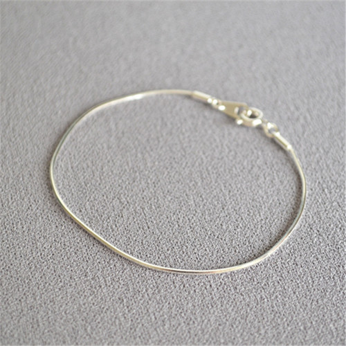INS cool breeze multi-faceted subtle gold wire lines extremely fine snake chain layered bands versatile gold and silver two-color bracelets