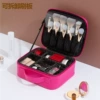 ᲚRose red large PU leather-[Partition + Brush Board]ლ