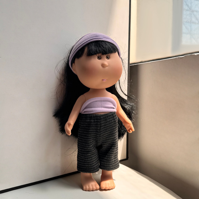 New 14cm Little Potato Mia Summer Vacation Style Set with a Pair of Strapless Headbands for Doll Dress-Up New 14cm Little Potato Mia Summer Vacation Style Set with a Pair of Strapless Headbands for Doll Dress-Up