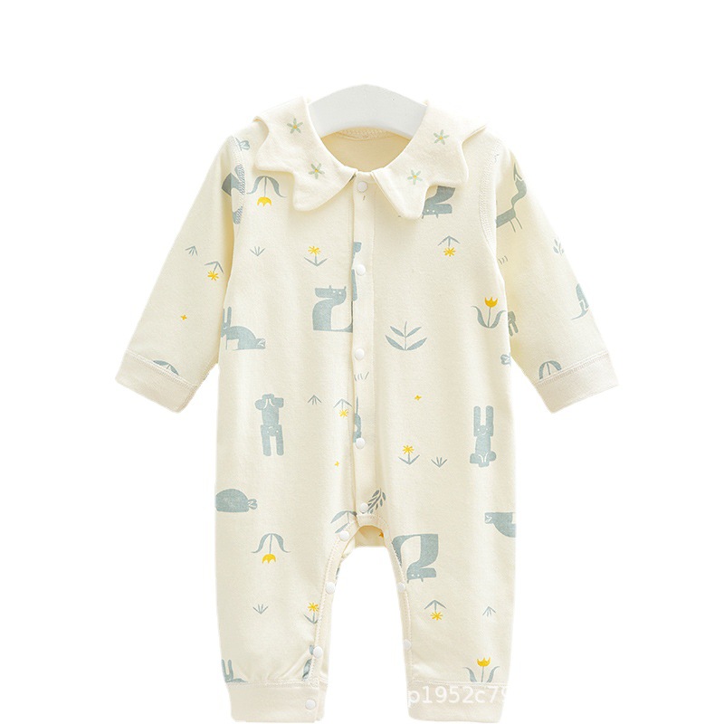 Bebé mono primavera y otoño verano hombres de algodón bebé lindo bebé niña delgada mameluco recién nacido Ropa