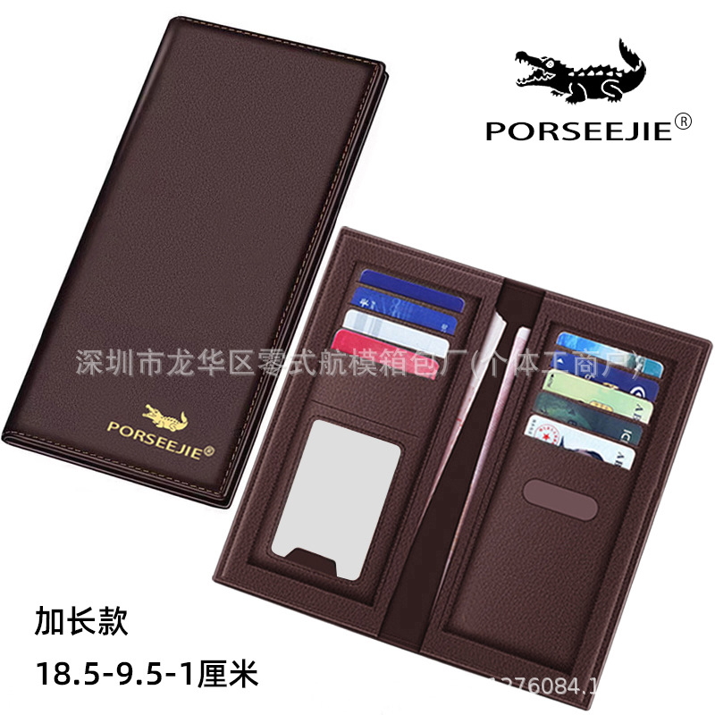 Cartera con estampado de cocodrilo Cartera para hombre Nuevo clip de dinero duradero Estilo corto Moda negocios Cartera de múltiples tarjetas Clásico