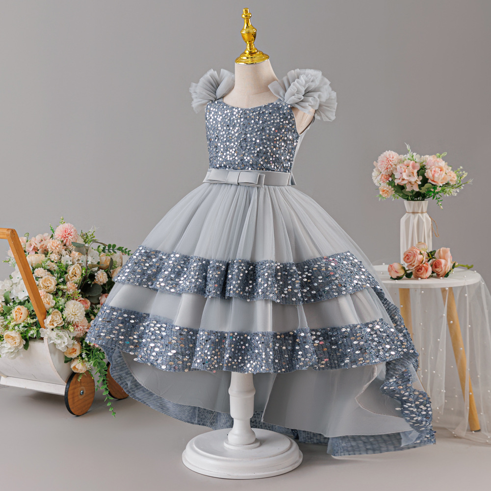 Europa y América vestidos de niñas vestidos de fiesta de Navidad de sequillas vestidos de princesa vestidos de flores de cumpleaños cena de piano