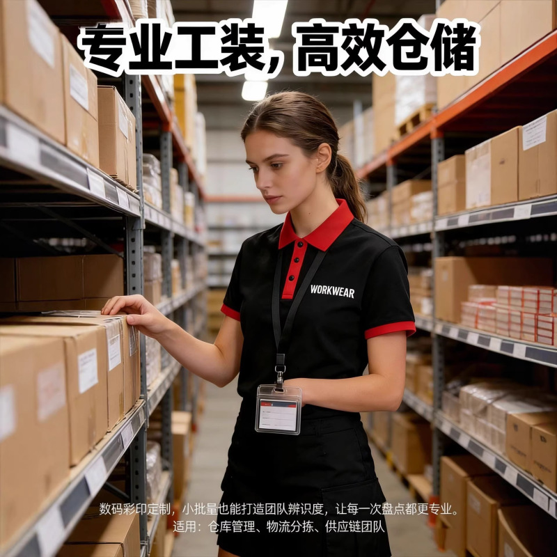 Short-Sleeved Workwear Custom-Made for Workshops, Breathable Polo Shirts for Warehousing, Logistics, Express Delivery, Fresh Food, Ice Silk Advertising Shirts