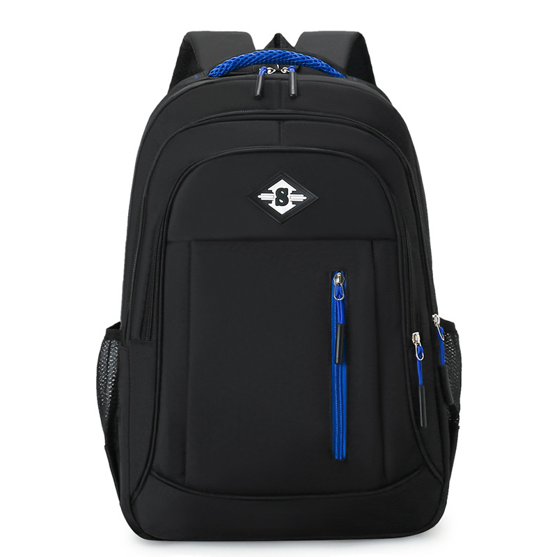 Bolsa para computadora de nailon de negocios para hombres con carga USB, mochila de gran capacidad, reducción de carga al aire libre, mochila escolar para estudiantes de secundaria