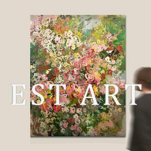 Est Art Restaurant Hand-Painted Oil Painting "Kapok" Entrance Decoration Painting Living Room Hanging Painting Texture Oil Painting Floor Painting