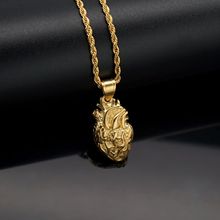 饰品批发 创意人体器官 嘻哈潮流不锈钢铸造工艺心脏器官造型吊坠