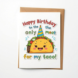Funny Men's Birthday Greeting Card Thick 400Gsm Can Be Customized