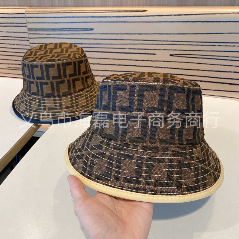 外贸跨境字母渔夫帽子 双面明星同款潮流遮阳防晒老花盆帽批发|undefined