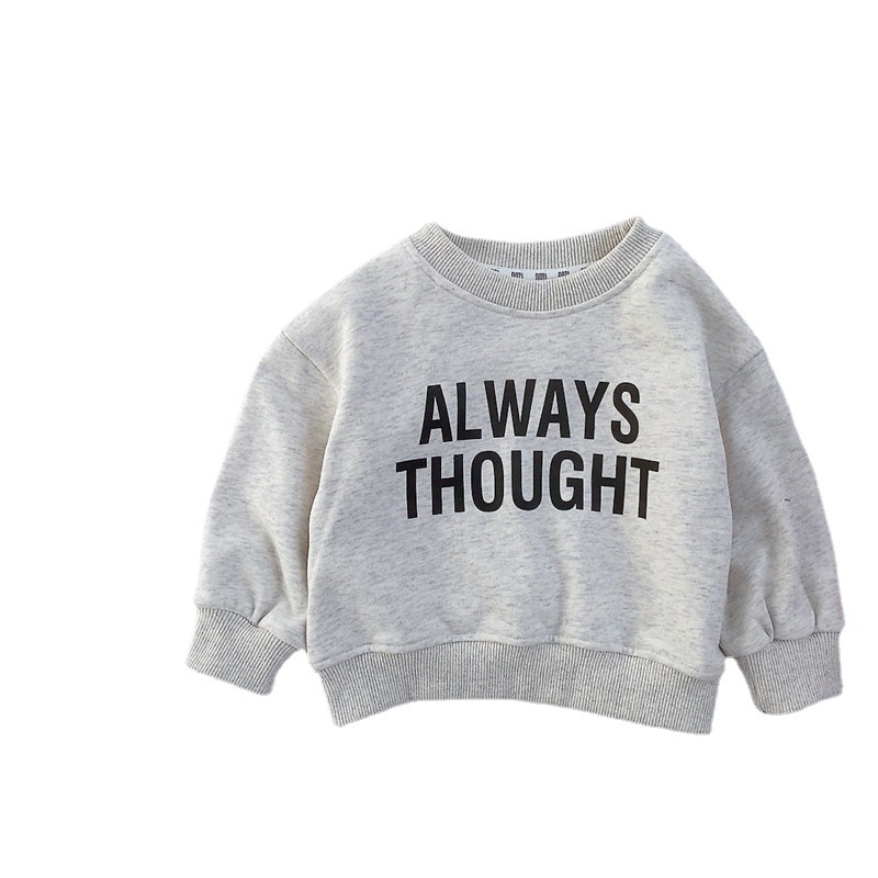 Suéter de las niñas primavera estilo coreano ropa para niños ropa de primavera bebé de manga larga carta Top Boy ropa de primavera bebé image 6