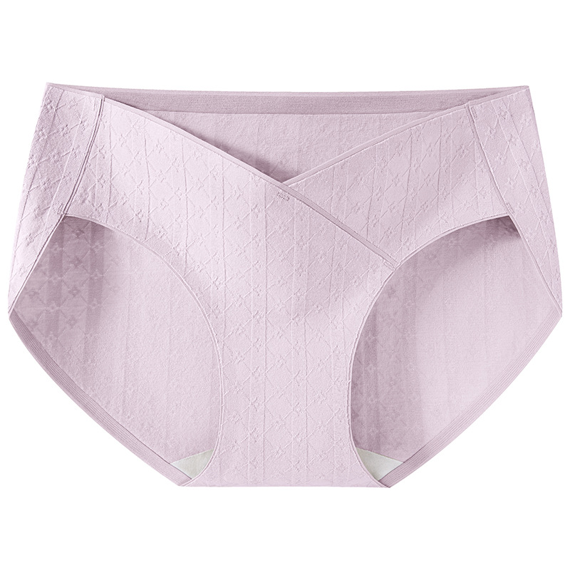 Nuevas mujeres embarazadas 7A entrepierna de algodón antibacteriano especial para el embarazo medio y tardío, cintura baja transpirable transpirable, ropa interior jacquard para mujer image 11