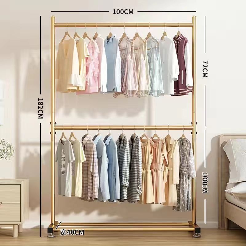 라이트 럭셔리 골드 더블 레이어 수납 길이 100cm [도르래 모델]