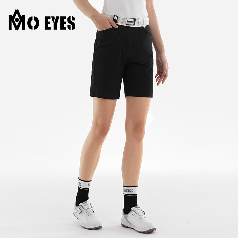 Quần short golf nữ Moeyes Magic Eye thoáng khí, có lót, dễ phối đồ — M23KUZ006-Quần short đen, M23KUZ006-Quần short trắng