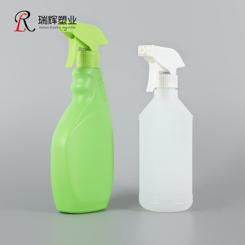 厂家现货 500mlPE喷壶喷枪瓶手压喷雾瓶消毒液酒精按压塑料分装瓶