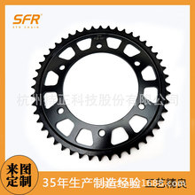 SFR428-48T-15T摩托车链轮降噪耐磨承载力强45#钢齿轮价格可谈