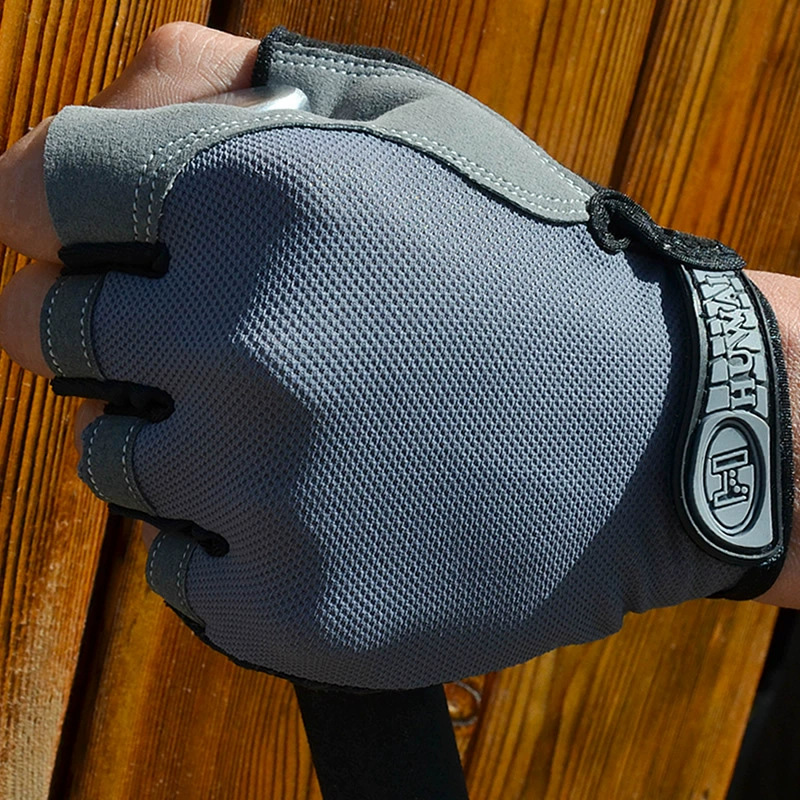 Guantes de fitness de medio dedo para adultos para mujer, deportes finos al aire libre, montañismo, pesca, antideslizante, transpirable, guantes de protección solar para ciclismo