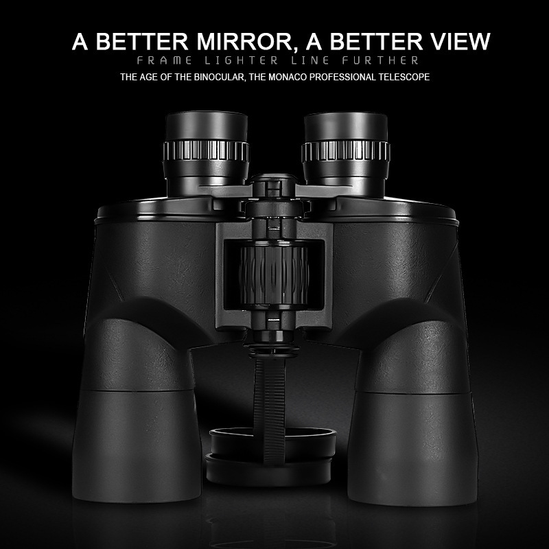 新品 10X50双筒望远镜大目镜广角高倍高清微光夜视演唱会户外旅游