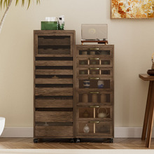 实木牙科柜茶室茶水柜茶杯茶具柜收纳柜多层中古文玩首饰柜抽屉式