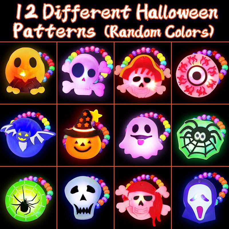 メーカー直販ハロウィーン発光指輪led指灯カボチャ鬼頭手環ネックレス子供玩具プレゼント|undefined