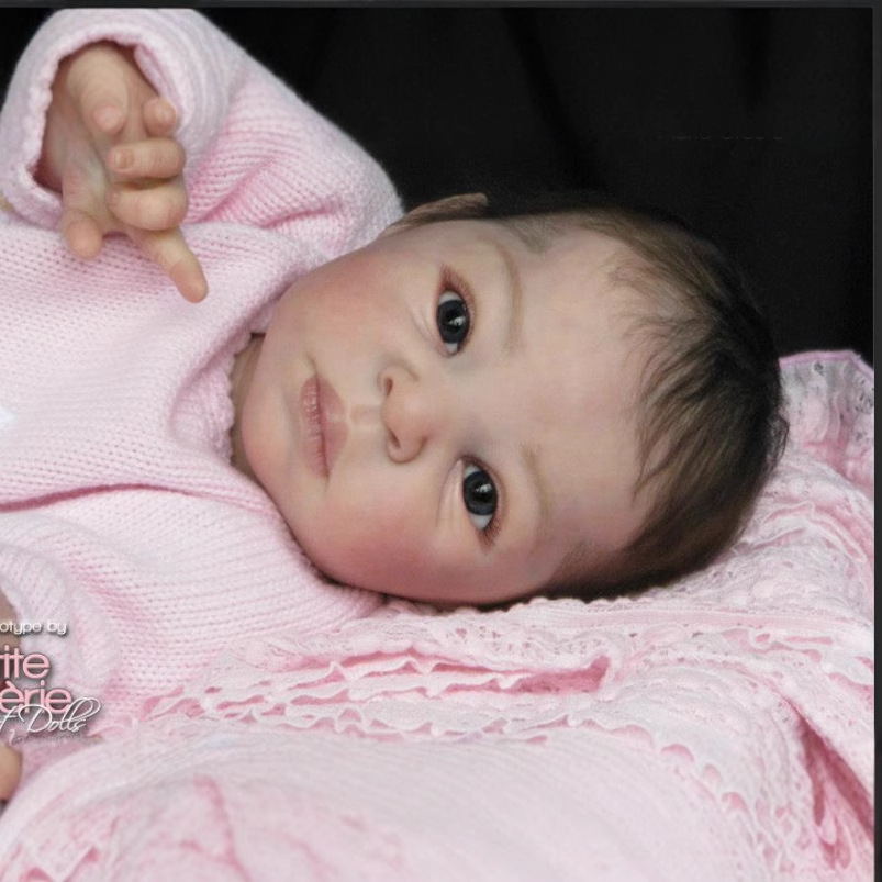 Kit de muñeca reborn suave toque realista 22 pulgadas con cuerpo de tela