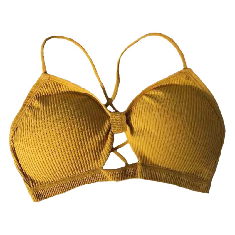 Girls' Student Underwear Cross Belt Beautiful Back Wrapped Chest Women's Vest Sling No Steel Rings Bra Base Tube Top Sexy