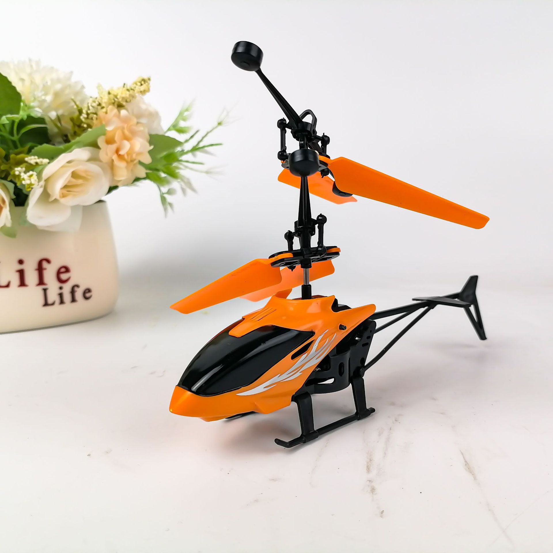 387 감응 헬리콥터 (오렌지색)