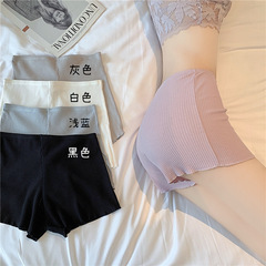 Summer Safety Pants for Women, Anti-Slip Thin Shorts, High-Waisted, Versatile, Student Base Layer, Outerwear, Ribbed Inner Wear, Safety Underpants