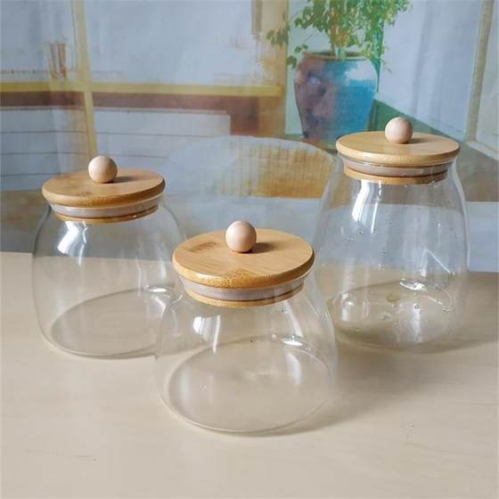Large Capacity transparent glass multi-grain snack storage sealed jar with lid multi-grain tea jar storage jar tea jar