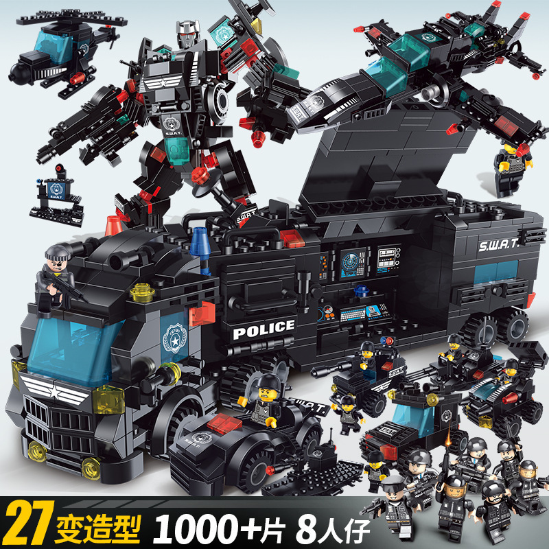 Compatible with Lego Military Series Small Particle Assembled Building Blocks Educational Enlightenment Toys for Boys and Girls Cross-Border Dropshipping